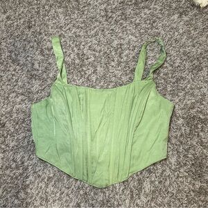 Green Corset-Style Women Top